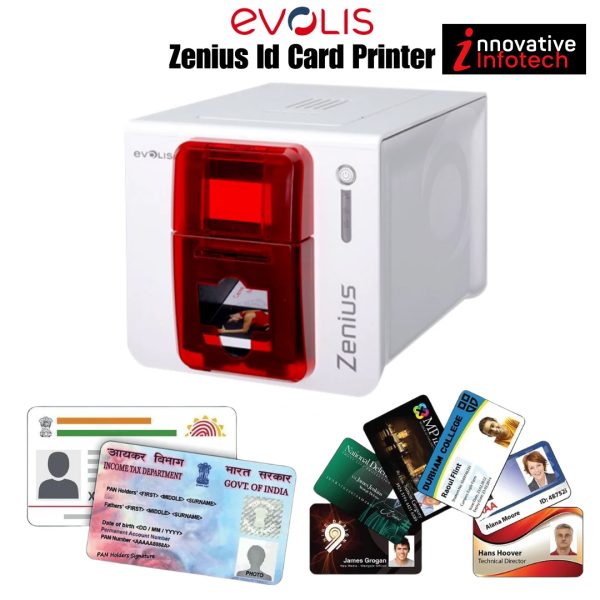 Evolis Zenius Id Card Printer For Pvc Plain Id Card Printing Machine