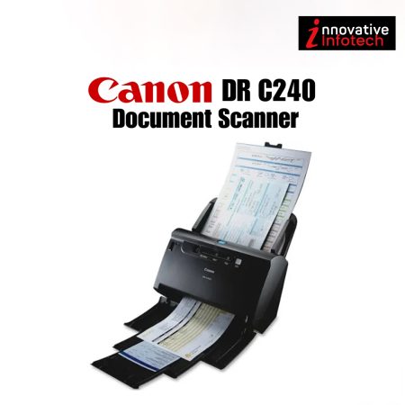 Canon DR C240, Sheet Feed, Auto Duplex, 45PPM, 50 Sheet ADF