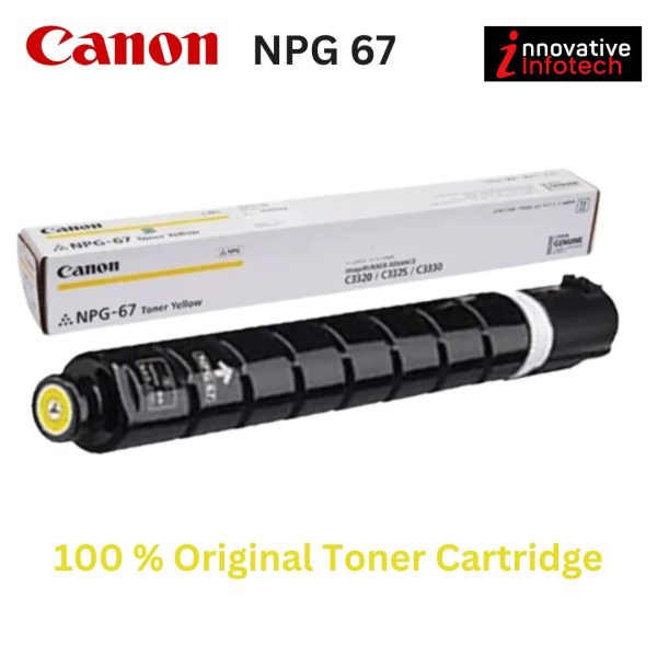 Canon NPG67 Original Toner Cartridge (Yellow) For IR ADV C3120, C3226, C3320, C3325, C3330, C3520, C3525, C3530, C3020, C3720