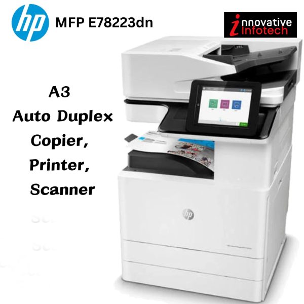 HP Color LaserJet MFP E78223dn A3 Size Auto Duplex Copier, Printer, Scanner