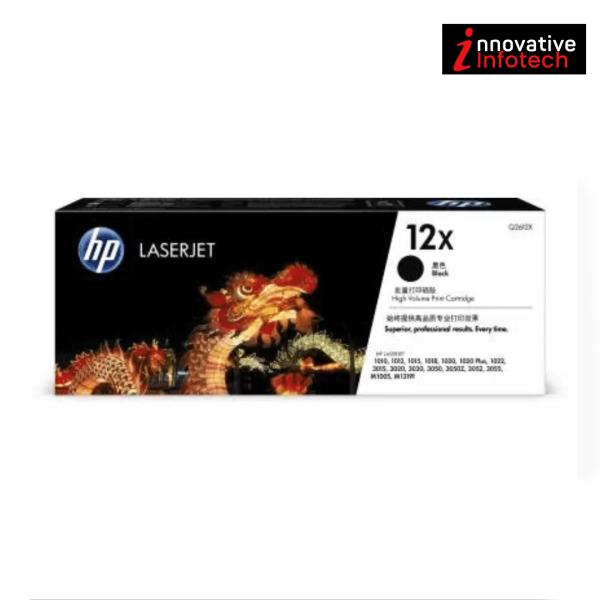 HP 12X Original Black Ink Toner Cartridge For HP LaserJet 1020, HP LaserJet M1005 MFP Printers