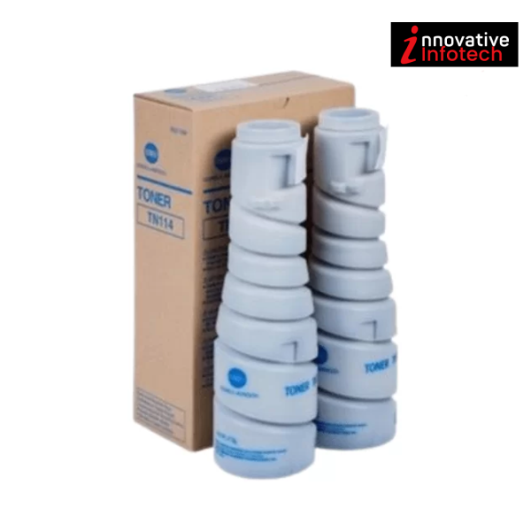 Konica Minolta Toner TN114 Black Toner Cartridge Original Qty 2 for Bizhub 161,162,163, 210, 211, DI 152,1611, 1811, 183, 2011 - Image 2